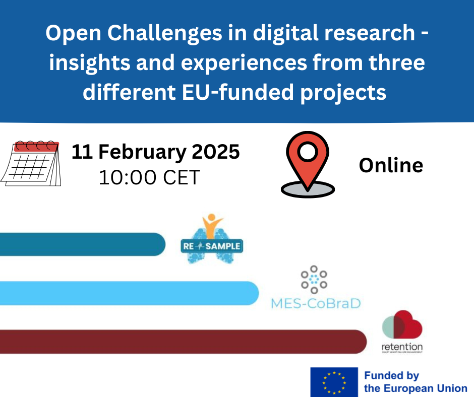 Promotional image with project logos and information about the upcoming webinar